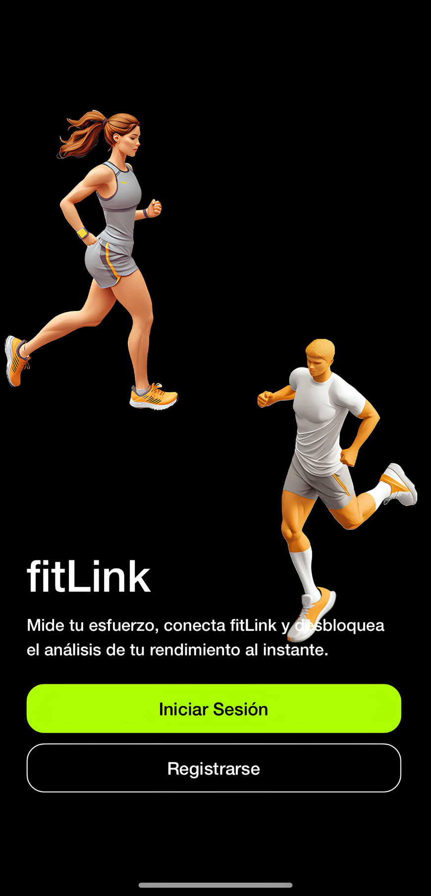 Pantalla de acceso de FitLink